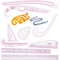 Tiazza - Juego de 11 reglas de plástico con forma de curva francesa para manualidades y costura